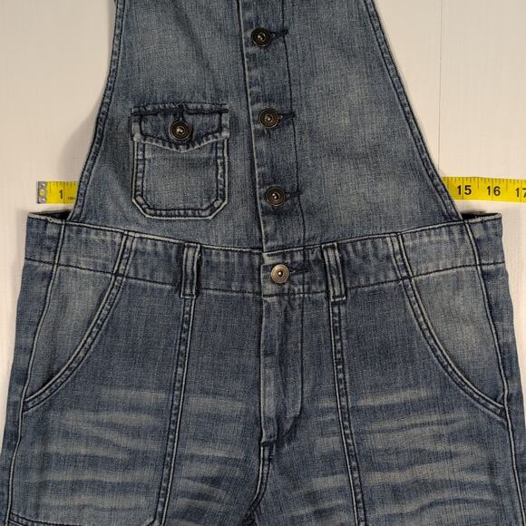 Lovestitch Women’s S Chambray Denim Overalls Button Front Casual Cottagecore - Picture 4 of 11